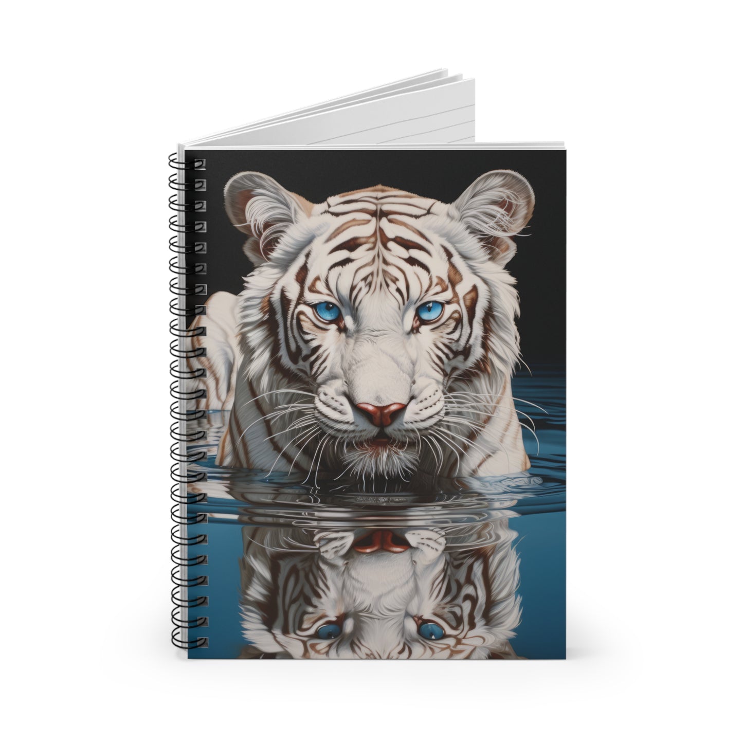 Tiger Chrome Reflections | Spiral Notebook - Ruled Line
