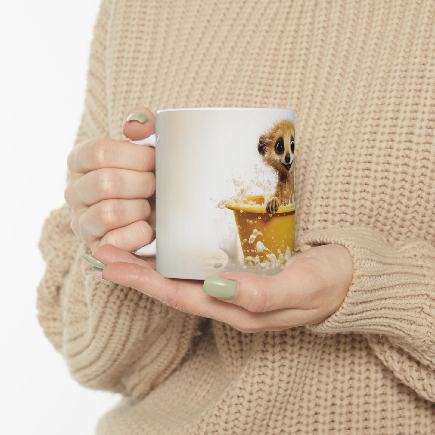 Meerkat Baby Bathtub | Ceramic Mug 11oz