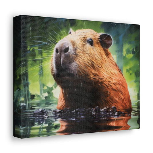 Capybara | Gallery Canvas |  Wall Art | Chrome