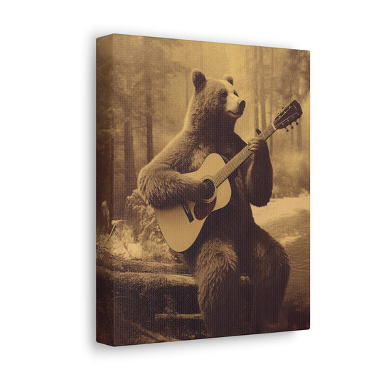 Bear Guitar Groovin' Grizzly | Gallery Canvas | Wall Art