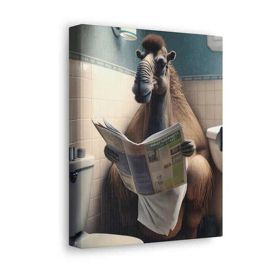 Camel on Toilet | Gallery Canvas | Wall Art