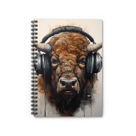 Bison Headphones | Spiral Notebook - Ruled Line