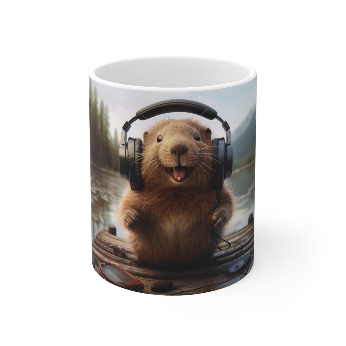 Beaver Headphones | Ceramic Mug 11oz