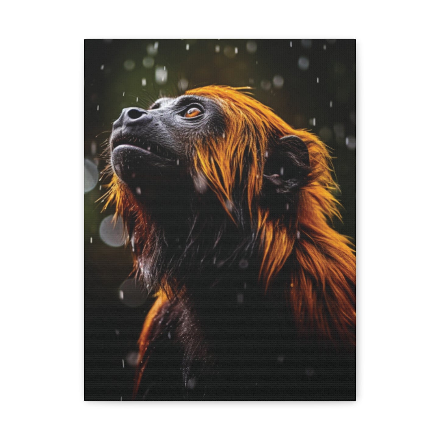 Howler Monkey Chrome | Canvas Gallery Wrap | Wall Art