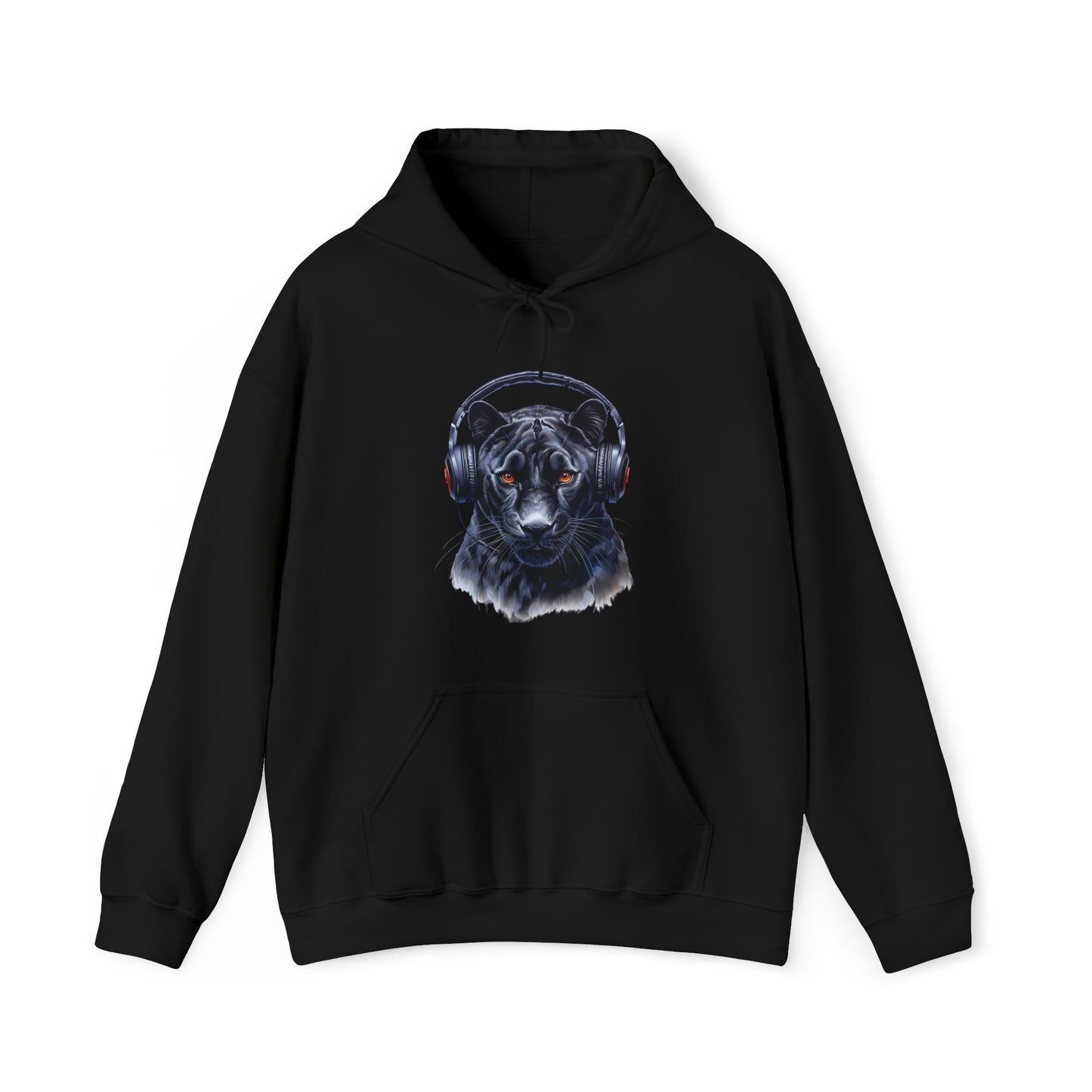 Black Panther Headphones | Unisex Heavy Blend™ Hooded Sweatshirt