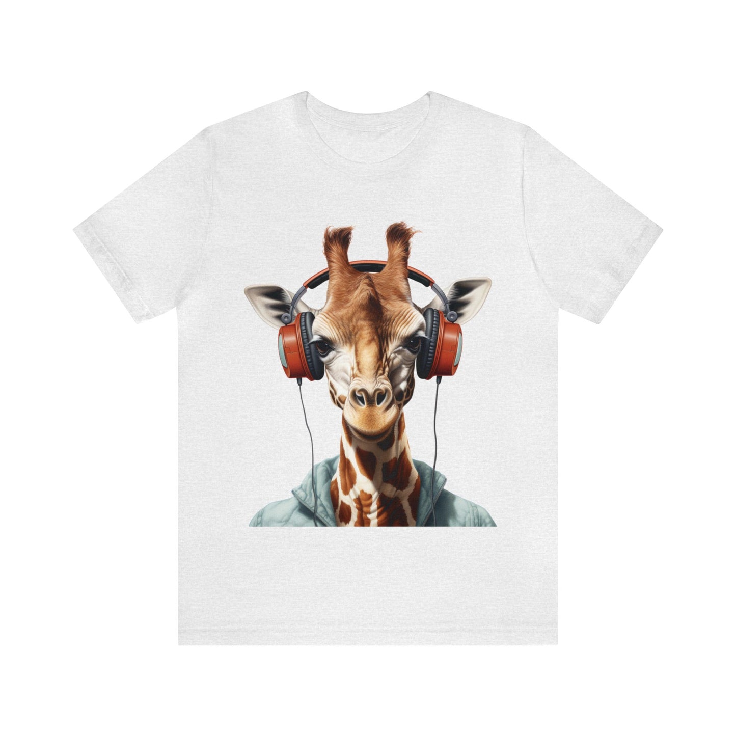 Giraffe Headphone | Unisex Jersey Short Sleeve Tee