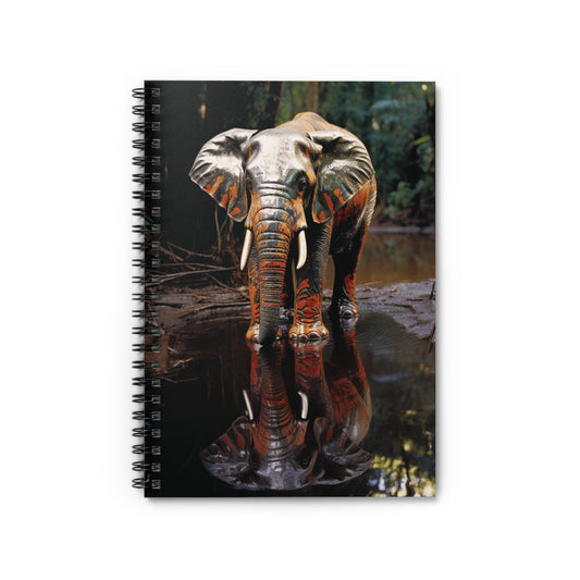 Elephant | Spiral Notebook - Ruled Line | Chrome
