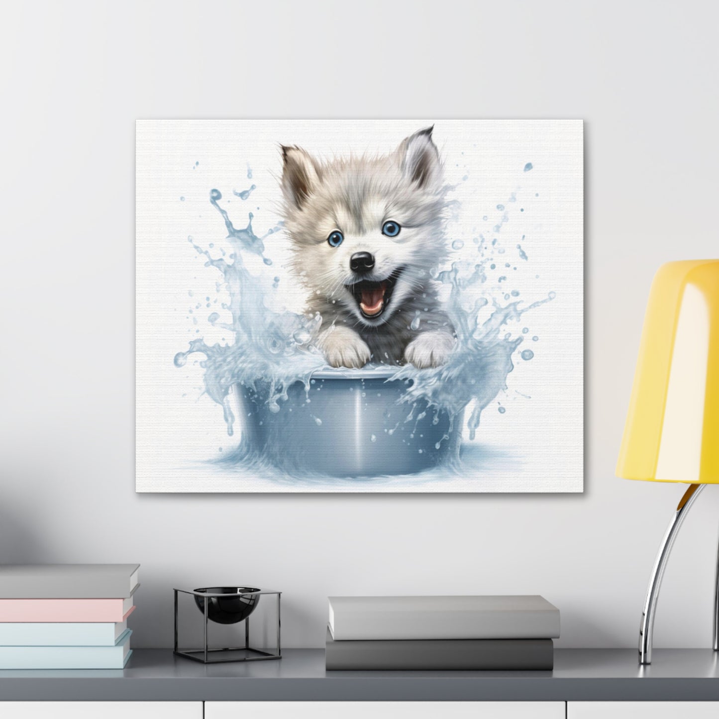 Wolf Baby Bathtub | Gallery Canvas | Wall Art