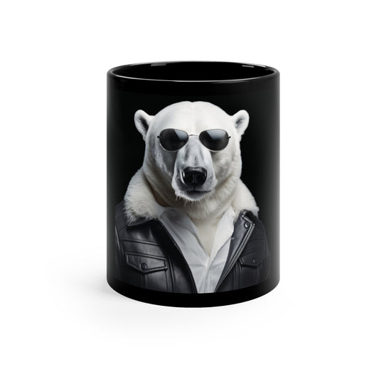 Polar Bear Leather | 11oz Black Mug