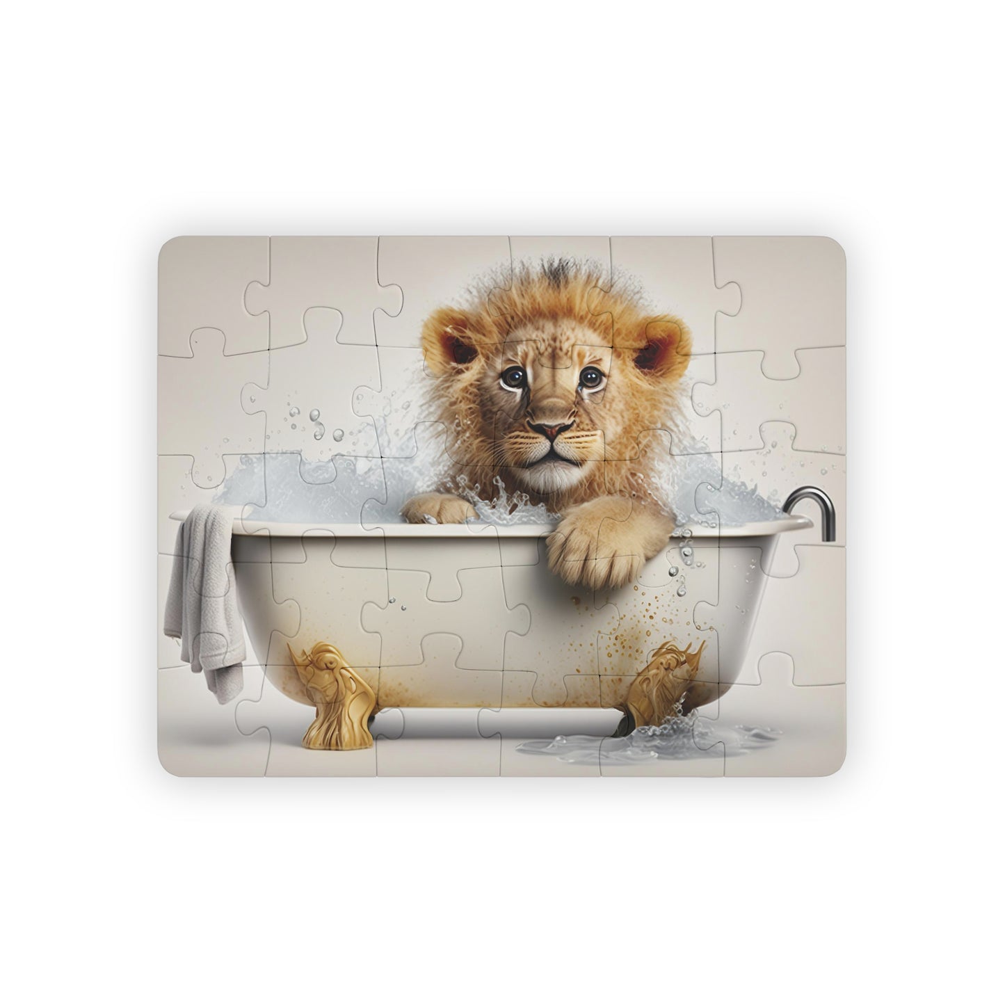 Lion Baby in Bathtub | Kids' Puzzle, 30-Piece