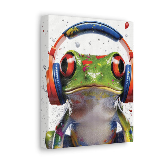 Red Eyed Tree Frog Headphones | Gallery Wall Canvas