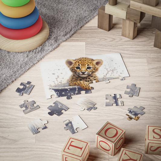 Leopard Baby Bathtub | Kids' Puzzle, 30-Piece
