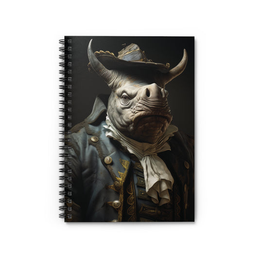 Rhino Pirate | Spiral Notebook - Ruled Line