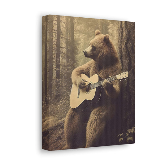 Bear Guitar Melodic Medley | Gallery Canvas | Wall Art | Canvas