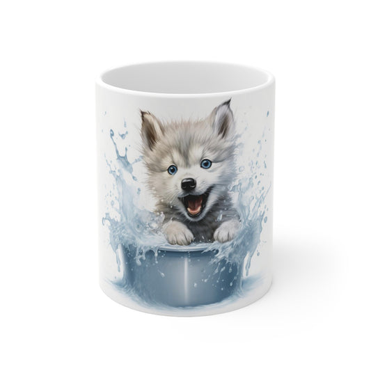 Wolf Baby Bathtub | Ceramic Mug 11oz