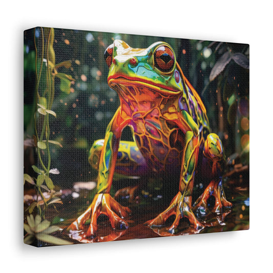 Frog | Gallery Canvas |  Wall Art | Chrome