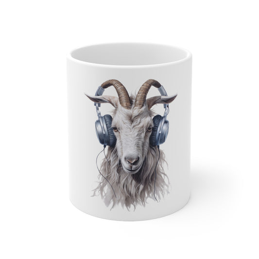 Goat Headphones | Ceramic Mug 11oz