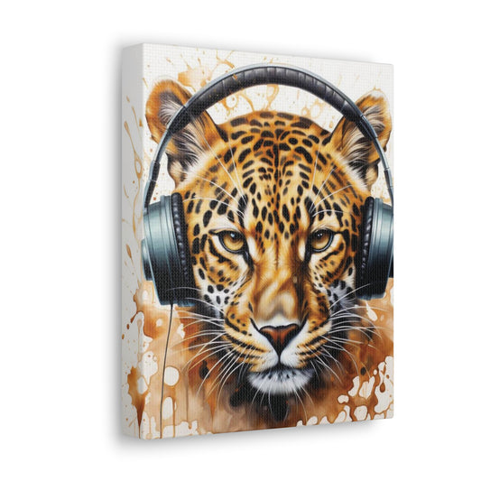 Leopard Headphones | Gallery Wall Canvas