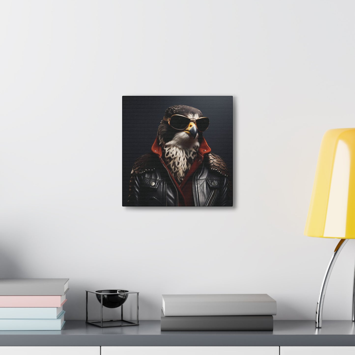 Peregrine Falcon Leather | Canvas Gallery Wrap | Wall Art