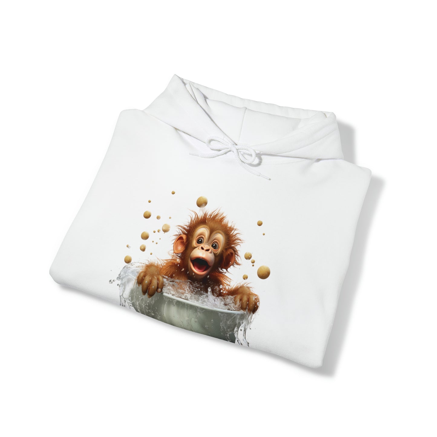 Orangutan Baby Bathtub | Unisex Heavy Blend™ Hooded Sweatshirt