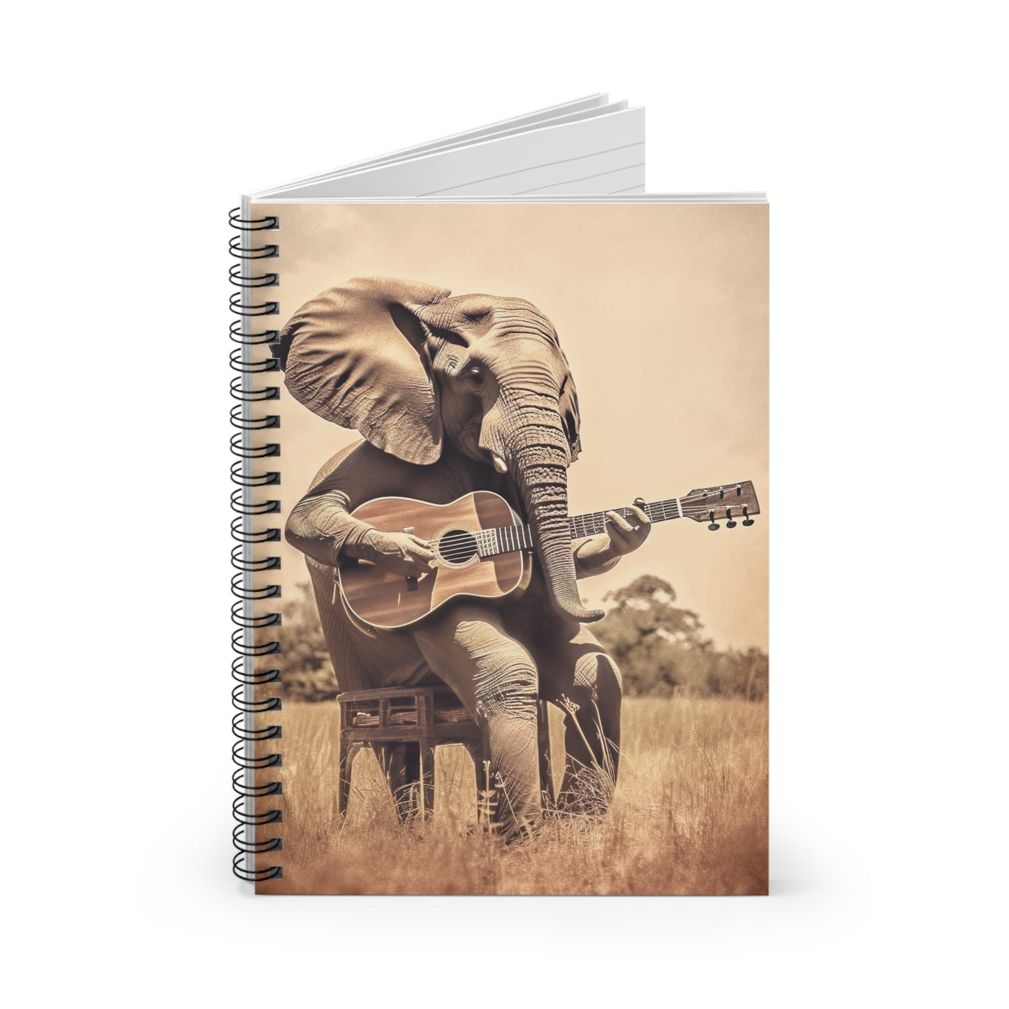 Elephant Guitar | Spiral Notebook - Ruled Line