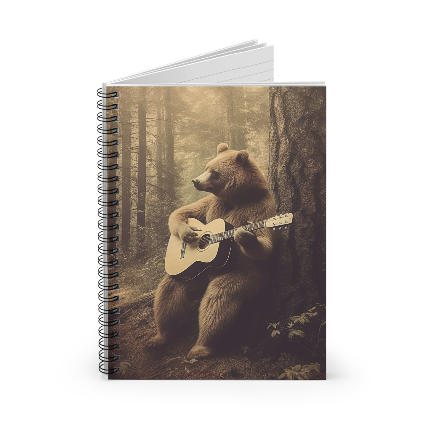 Bear Guitar | Spiral Notebook - Ruled Line