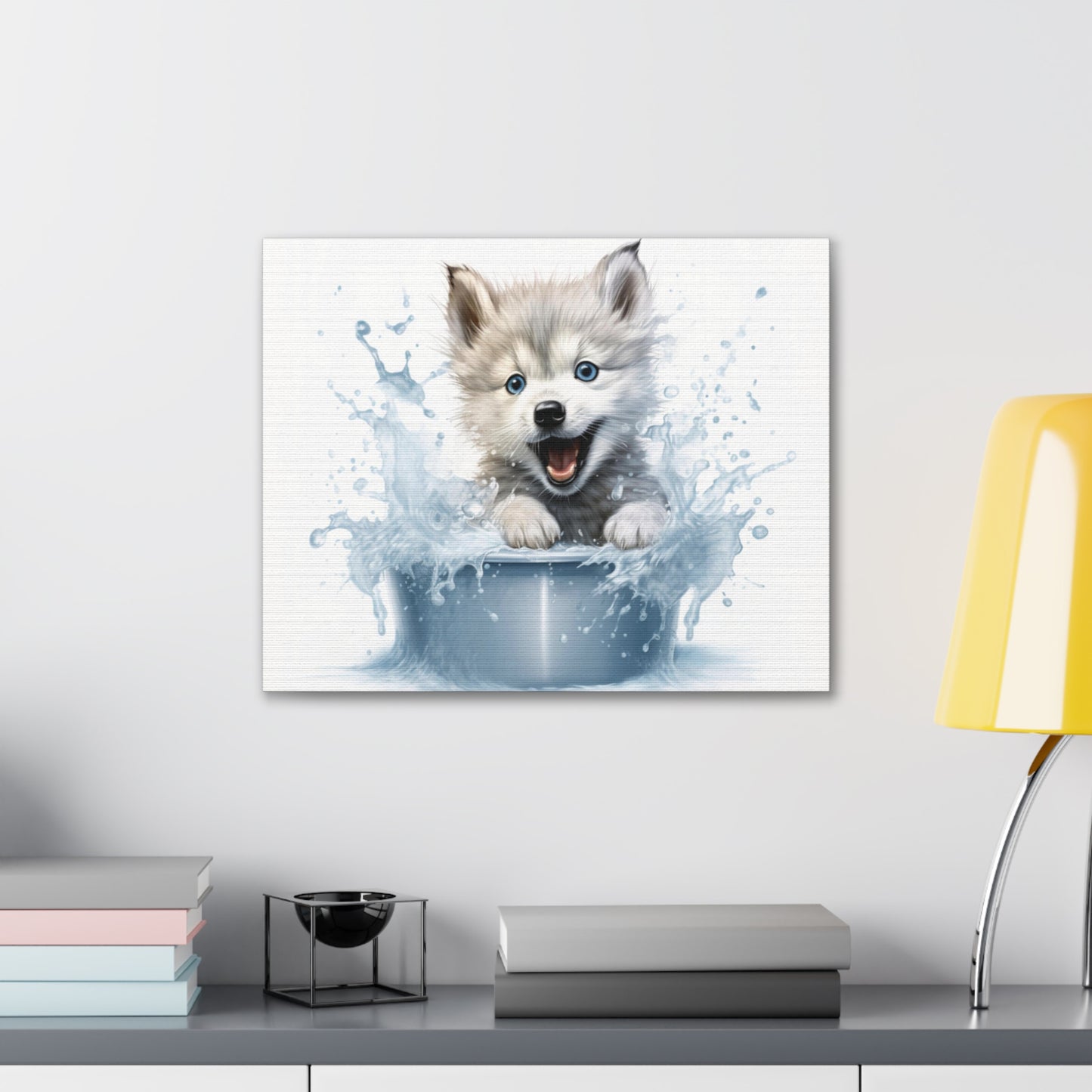 Wolf Baby Bathtub | Gallery Canvas | Wall Art