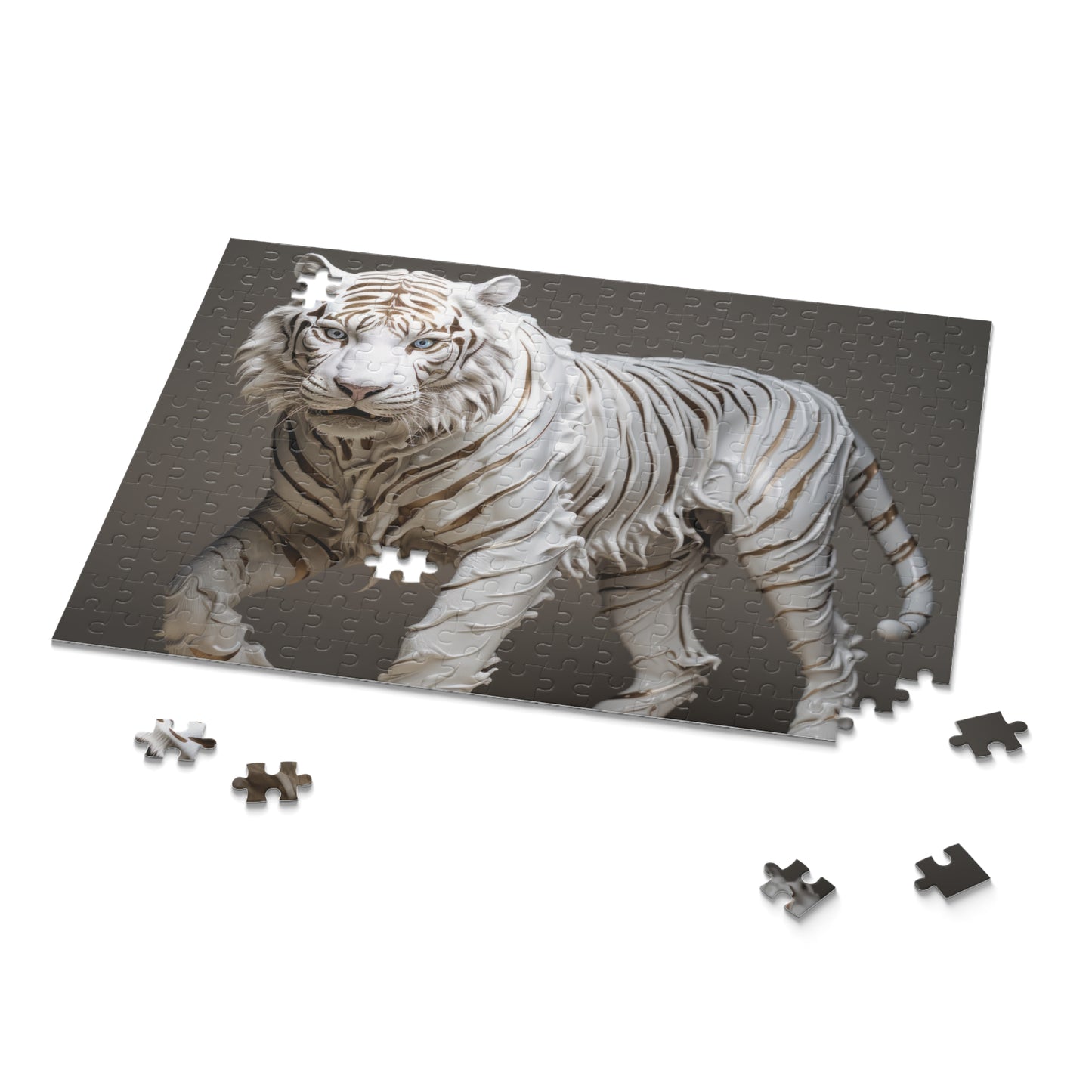 White Tiger Chrome | Puzzle (120, 252, 500-Piece)