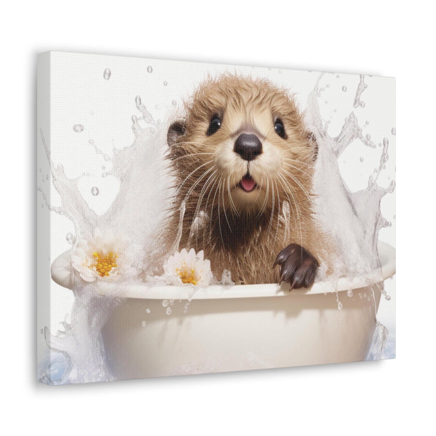 Otter Baby Bathtub | Gallery Canvas | Wall Art