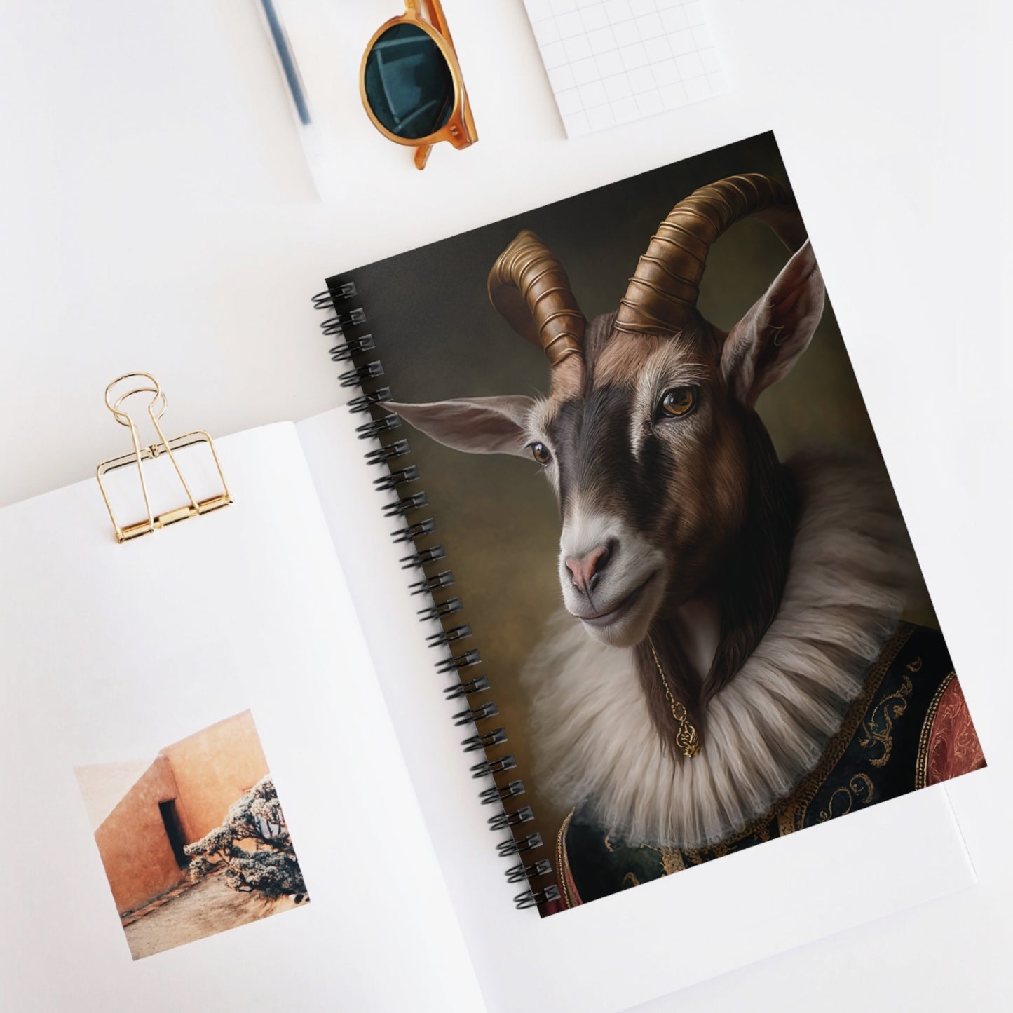 Goat Aristocrat | Spiral Notebook - Ruled Line