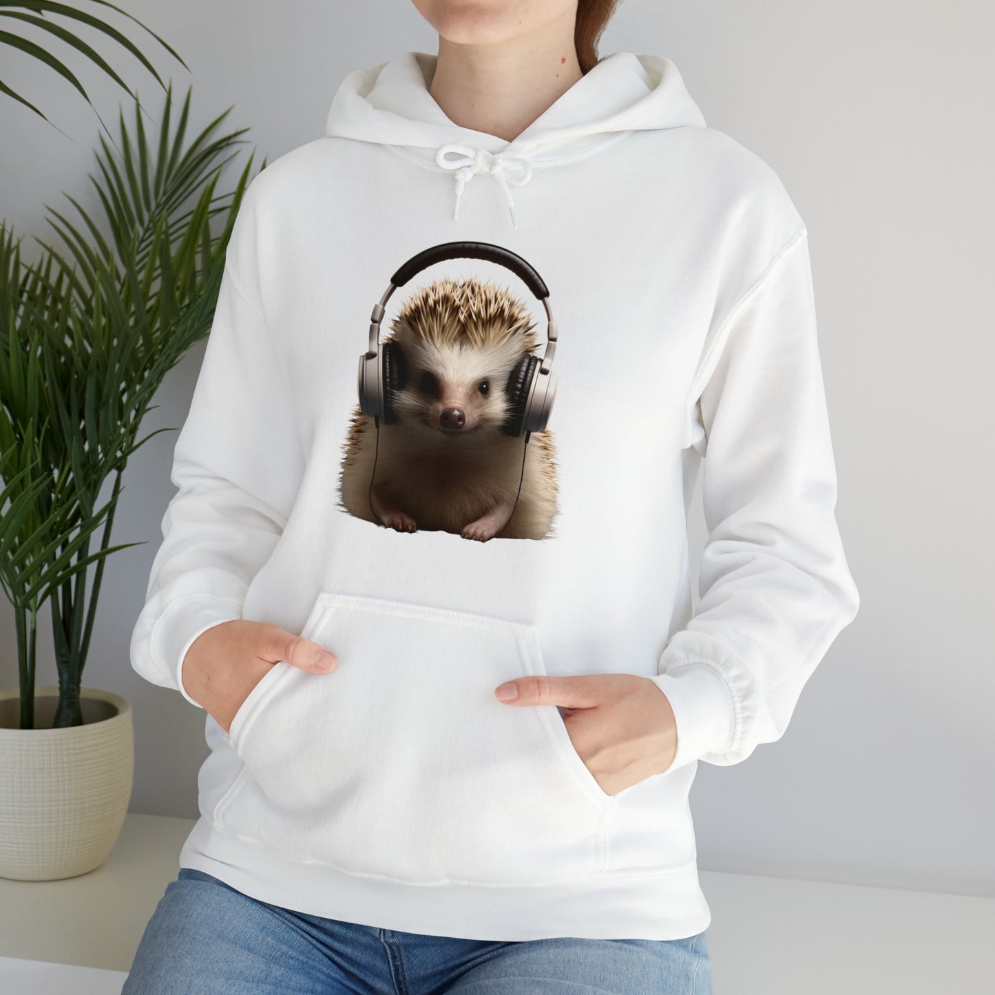 Hedgehog Headphones | Unisex Heavy Blend™ Hooded Sweatshirt