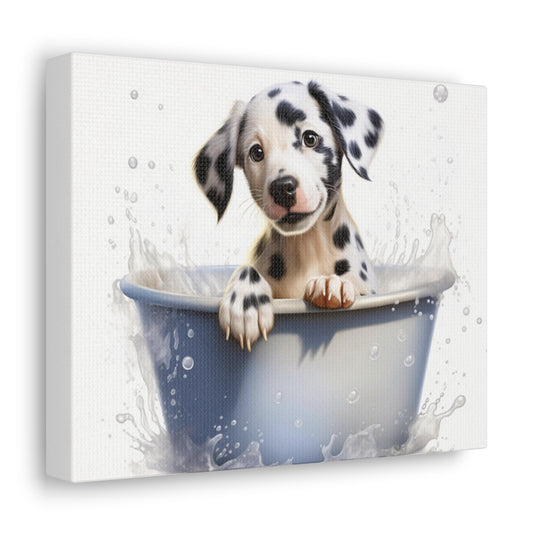 Dalmatian Puppy Bathtub | Gallery Canvas | Wall Art