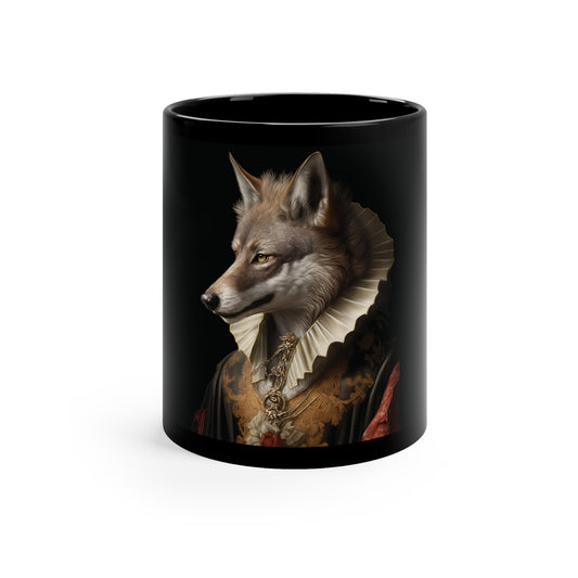 Wolf Aristocrat | 11oz Black Mug