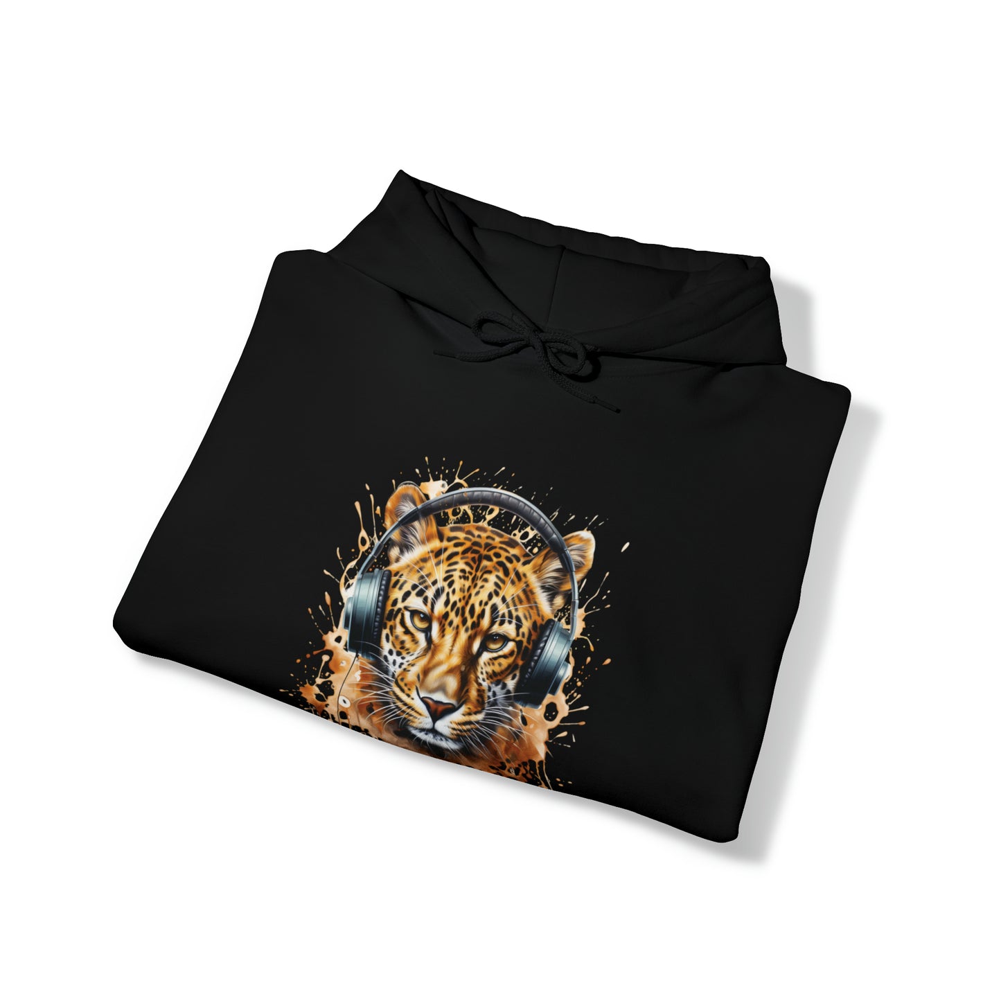Leopard Headphones | Unisex Heavy Blend™ Hooded Sweatshirt