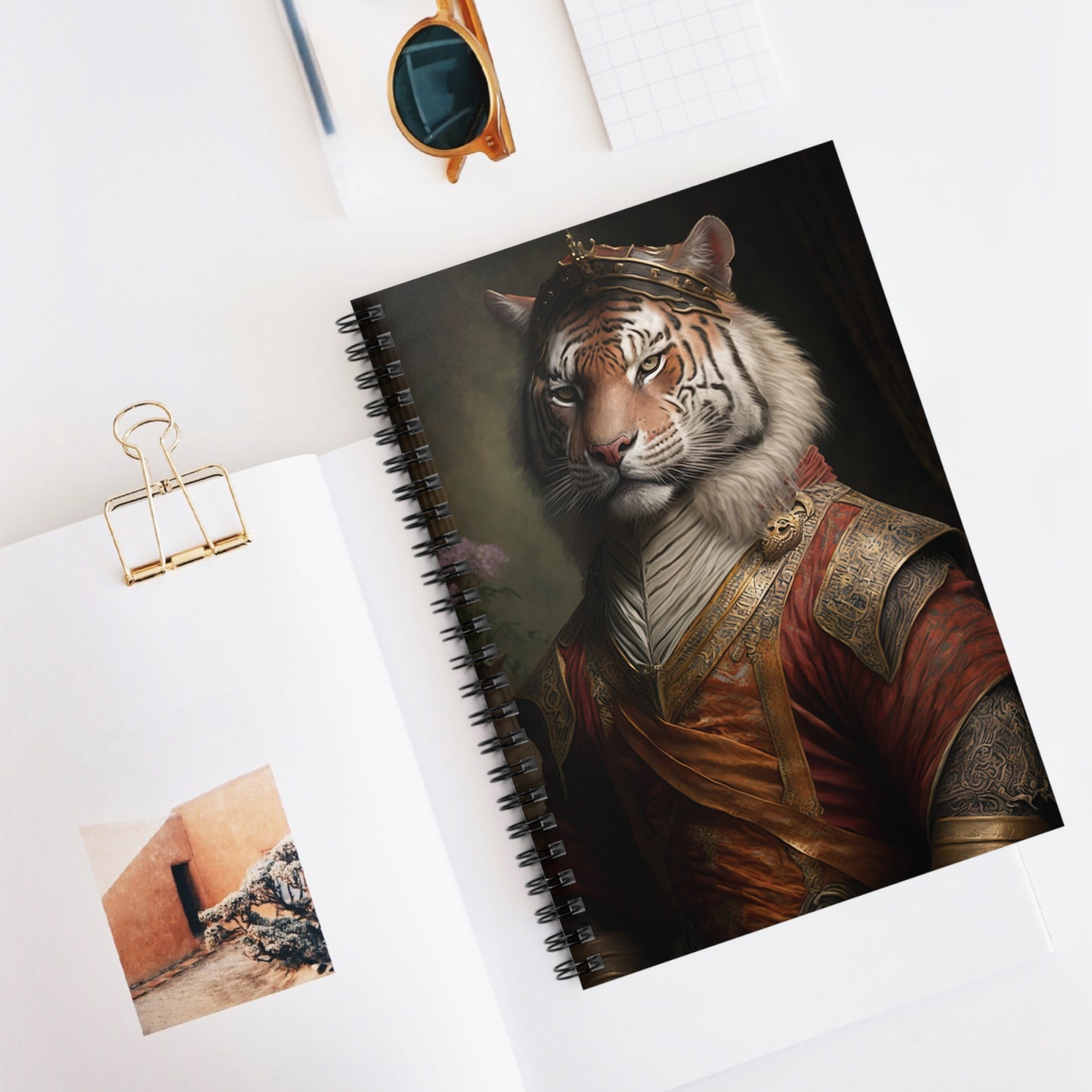 Tiger Aristocrat | Spiral Notebook - Ruled Line