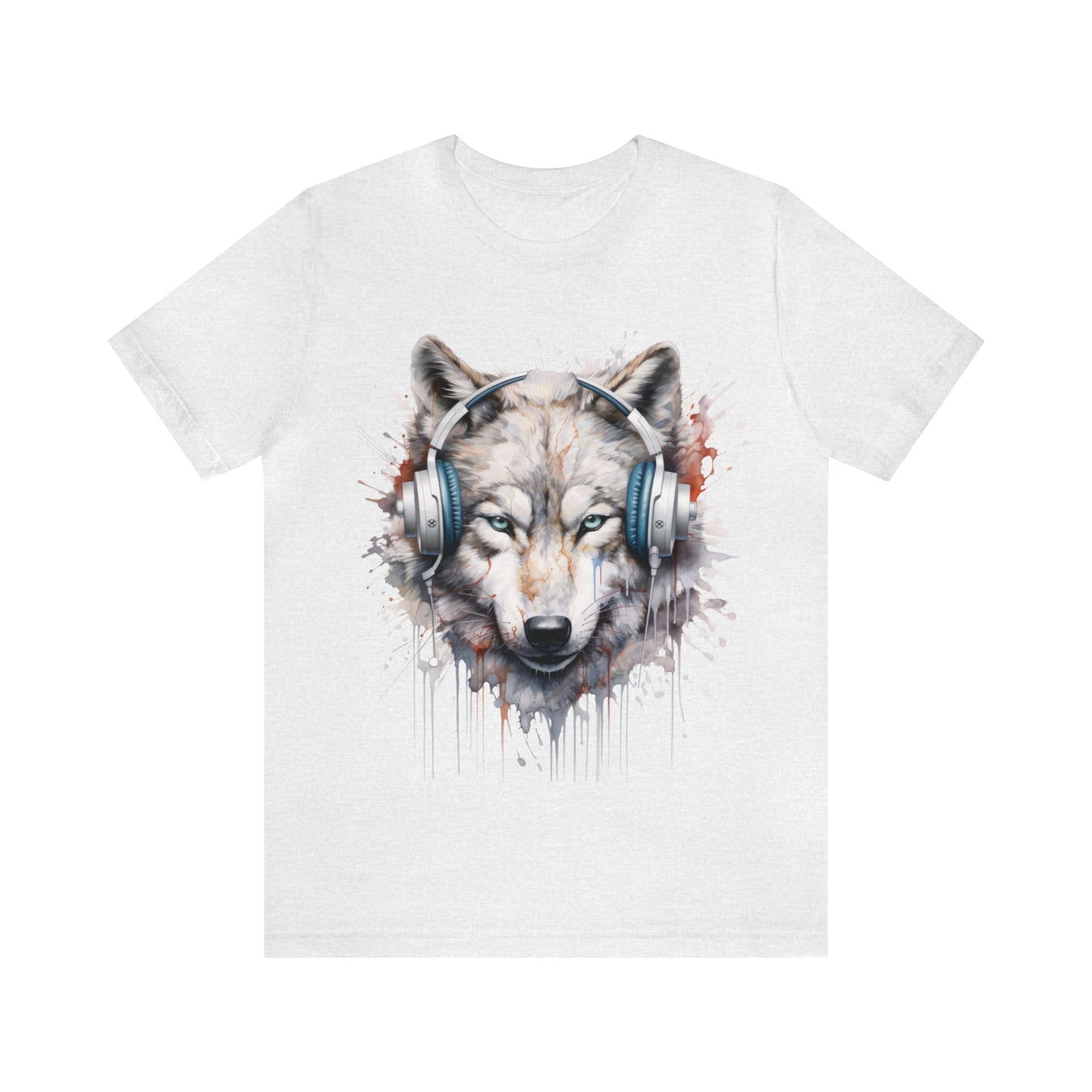 Wolf Headphones | Unisex Jersey Short Sleeve Tee
