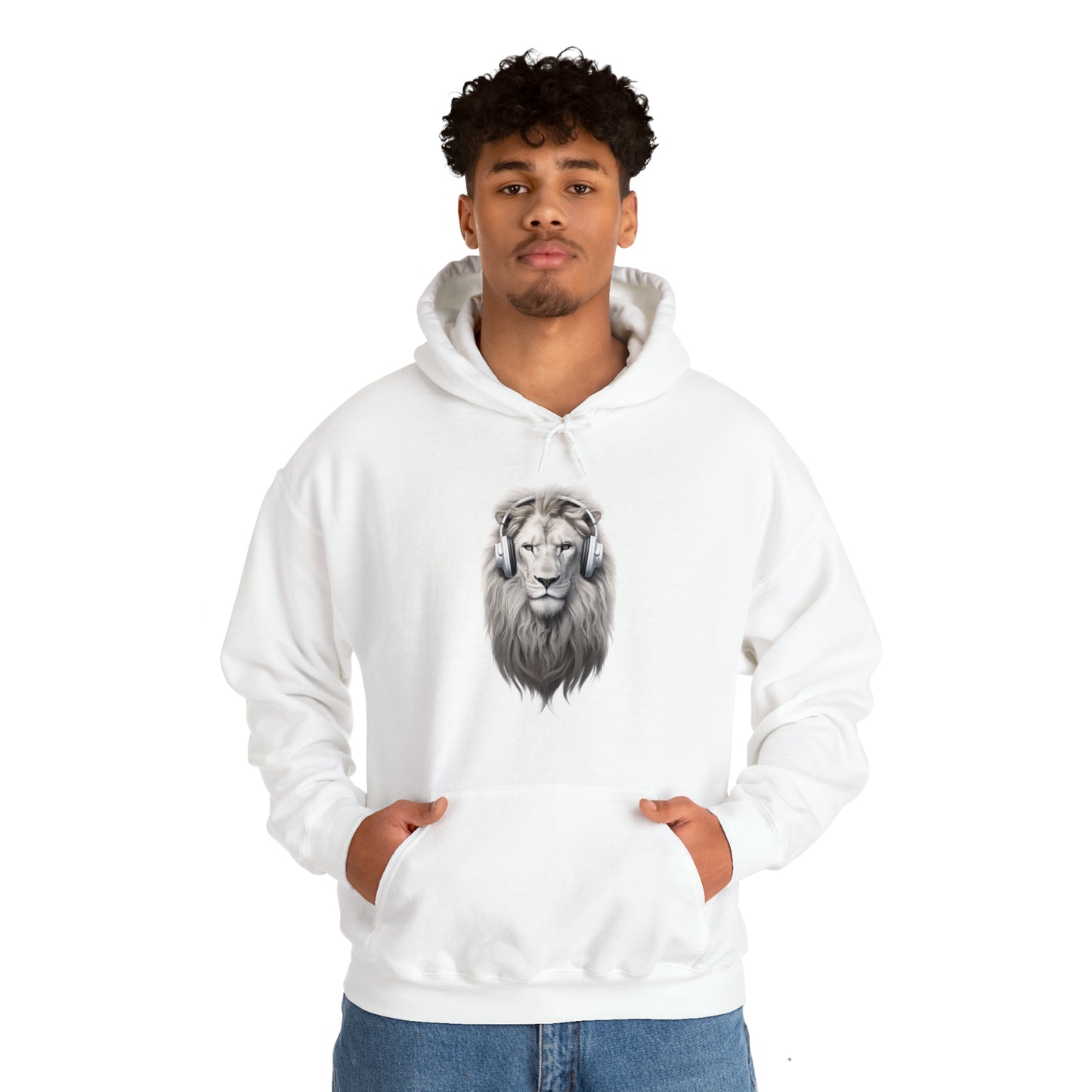 Lion Headphones | Unisex Heavy Blend™ Hooded Sweatshirt