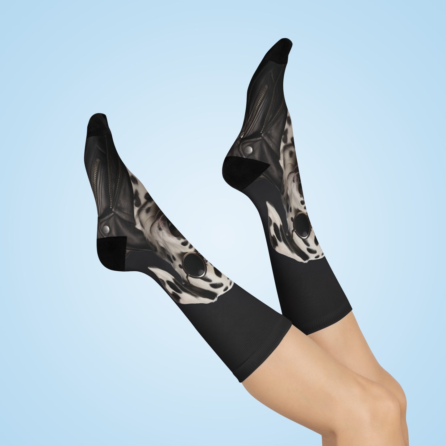 Dalmatian Leather | Cushioned Crew Socks | Wild & Stylish