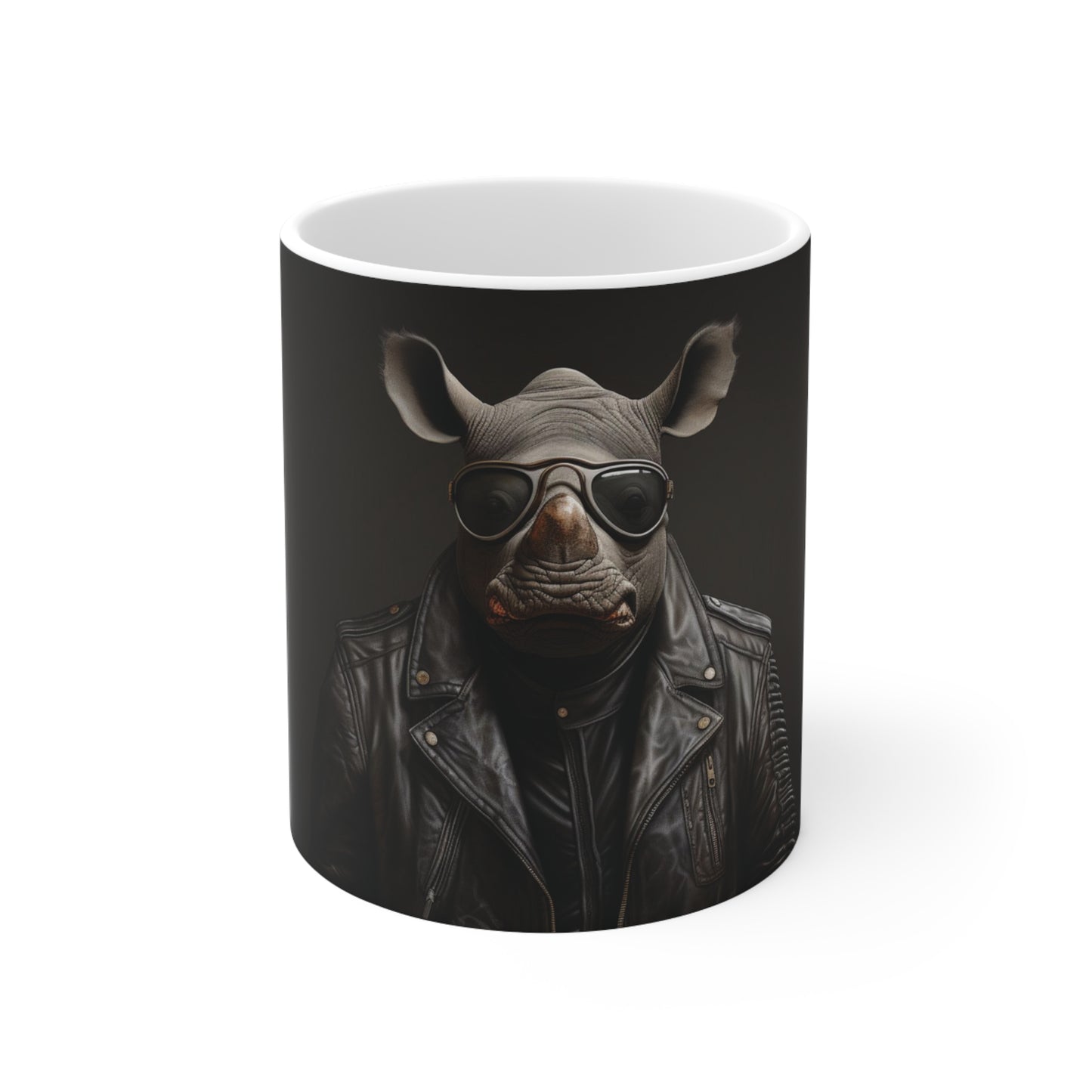 Rhino Leather | Ceramic Mug 11oz | Wild & Stylish