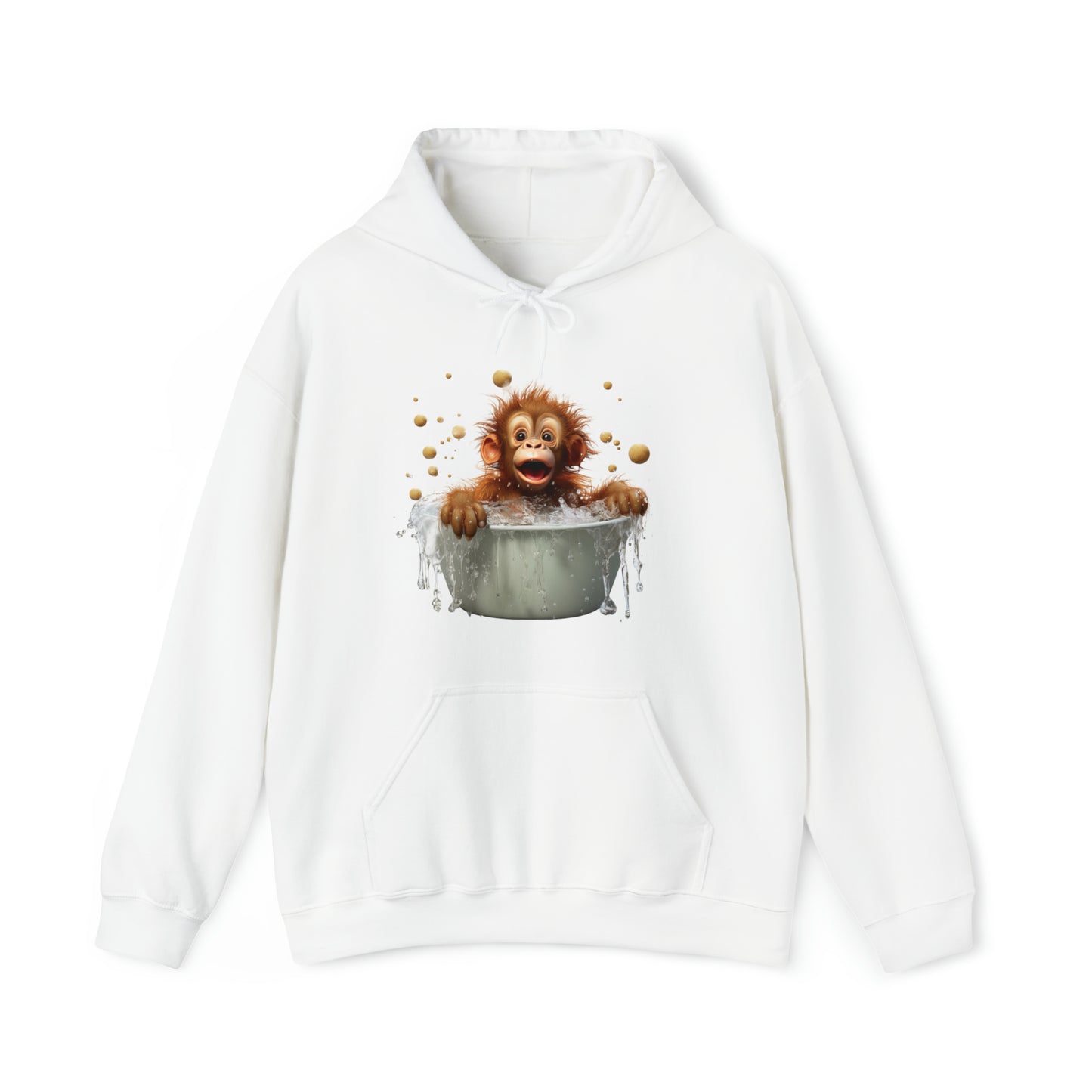 Orangutan Baby Bathtub | Unisex Heavy Blend™ Hooded Sweatshirt