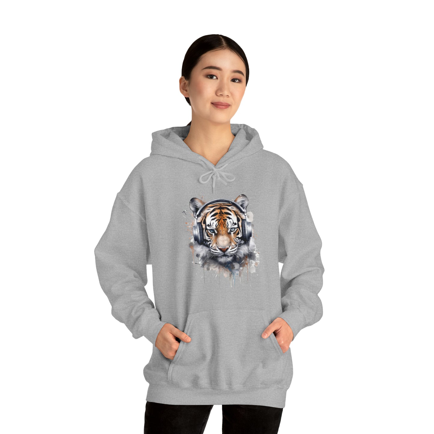 Tiger Headphones | Unisex Heavy Blend™ Hooded Sweatshirt