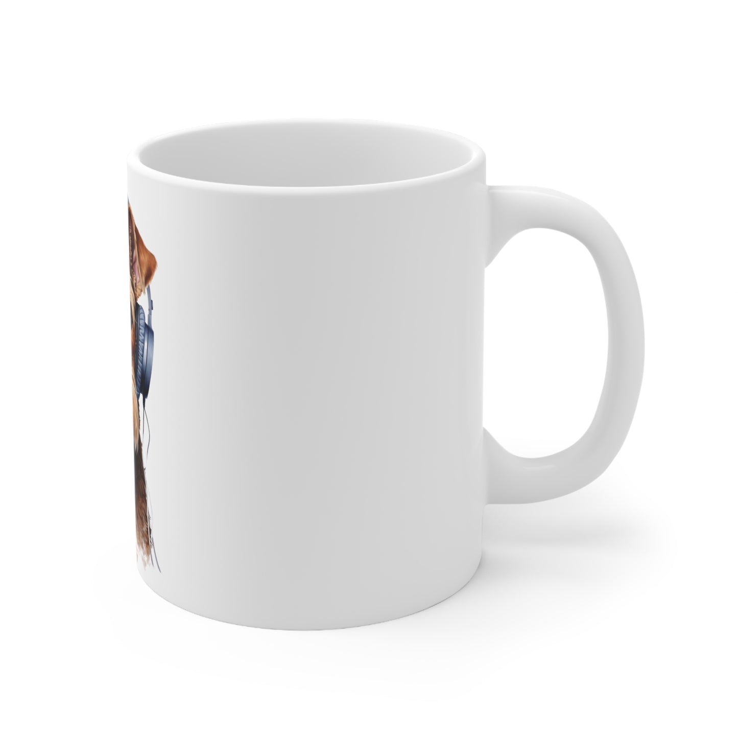 Terrier Airedale Headphones | Ceramic Mug 11oz