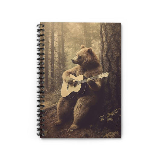 Bear Guitar | Spiral Notebook - Ruled Line