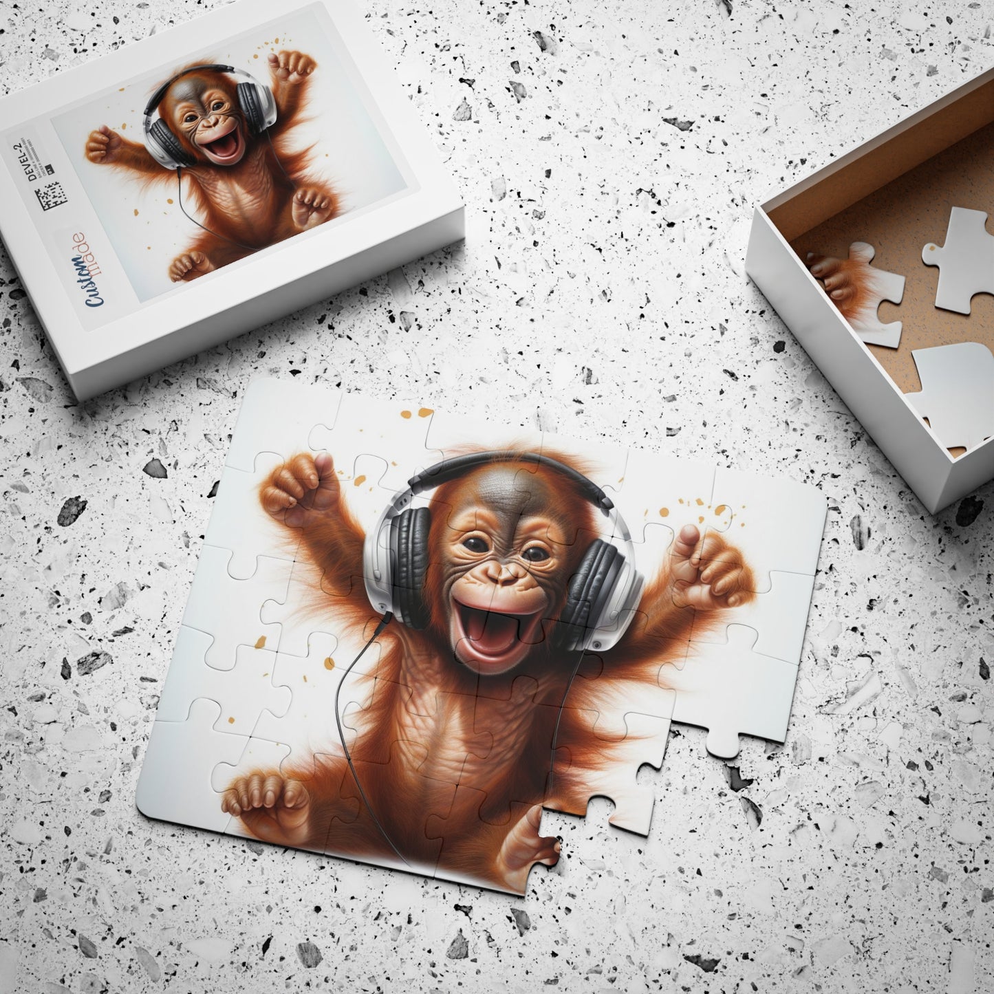 Monkey Baby Headphones | Kids' Puzzle, 30-Piece