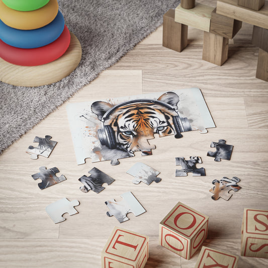 Tiger Headphones | Kids' Puzzle, 30-Piece