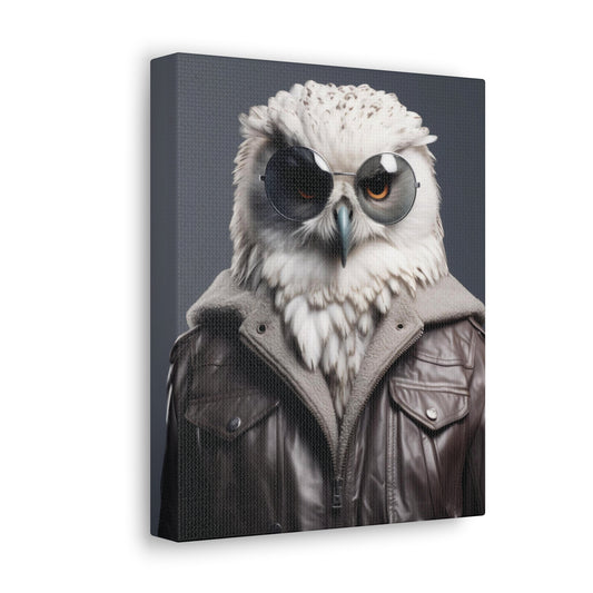 Owl Snow Leather | Gallery Canvas | Wall Art