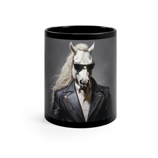 Midnight Rider Leather | 11oz Black Mug