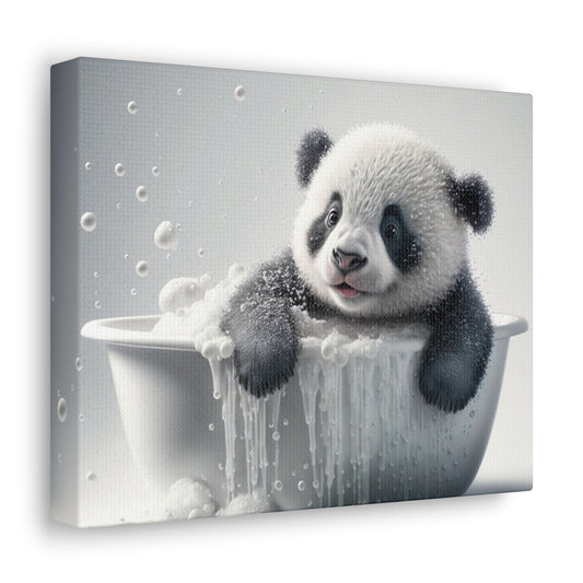 Panda Baby Bathtub | Gallery  Canvas | Wall Art