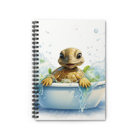 Turtle Baby Bathtub | Spiral Notebook - Ruled Line
