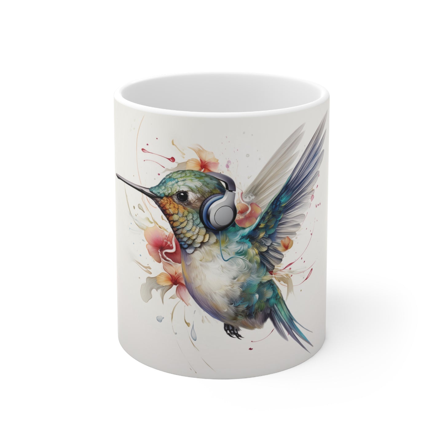Hummingbird Headphones | Ceramic Mug 11oz